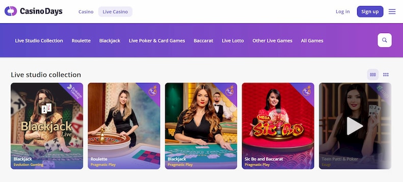 Casino Days Live Games
